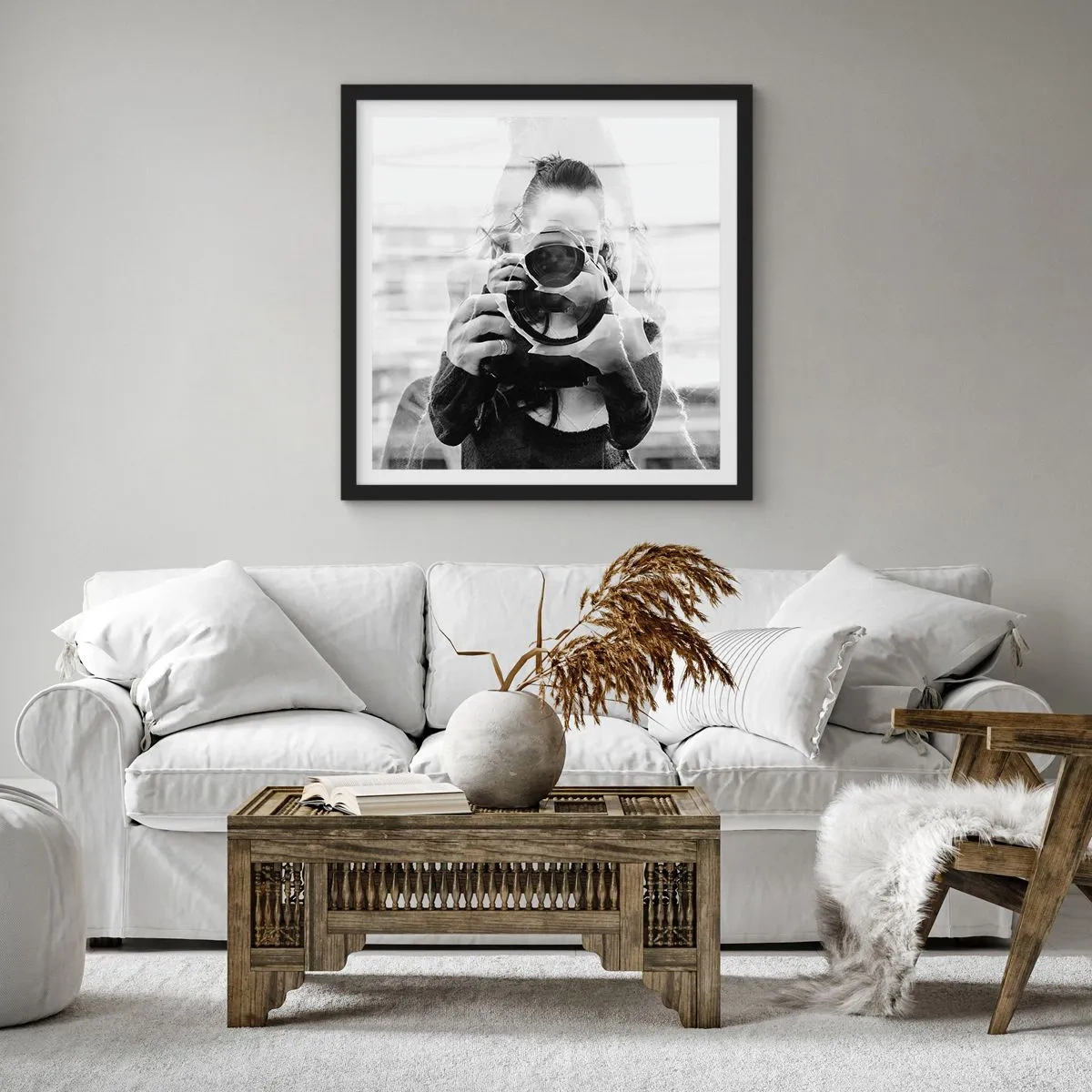 Poster în ramă neagră - Creator și material - 30x30 cm