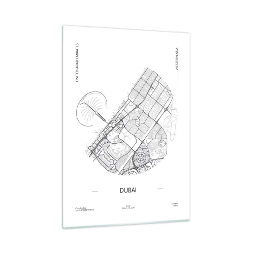Tablou pe sticlă - Anatomia Dubaiului - 50x70 cm