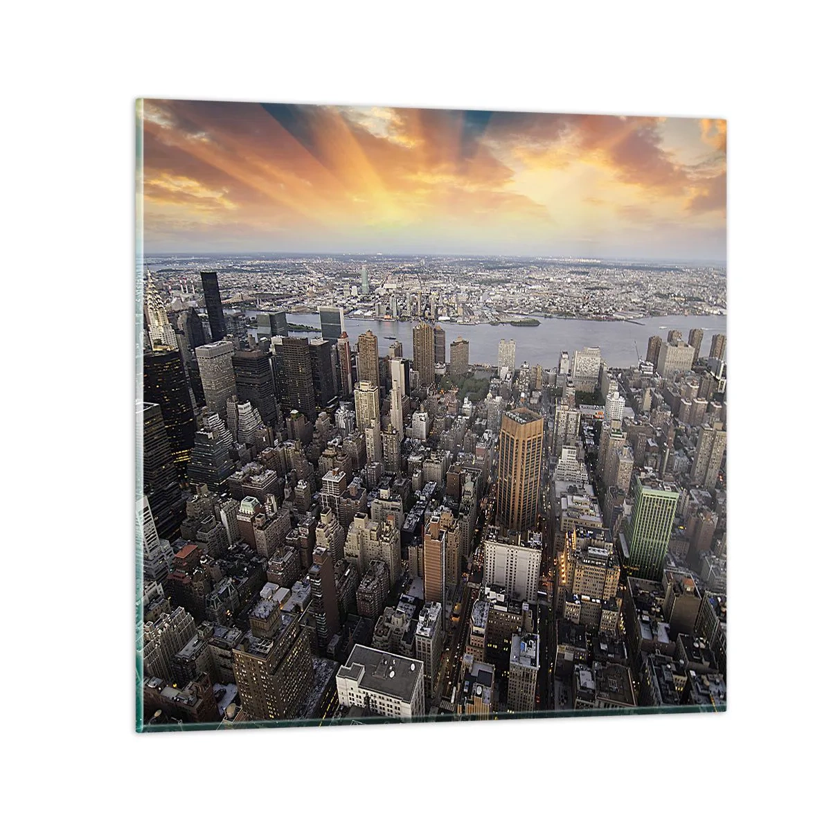 Tablou pe sticlă - Inima care bate în timpul nostru - 70x70 cm