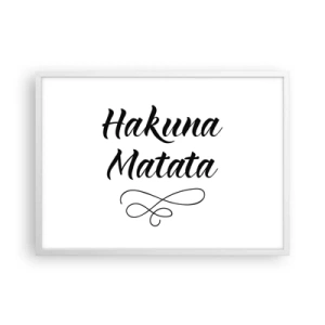 Poster în ramă albă - Cel mai bun sfat - 70x50 cm