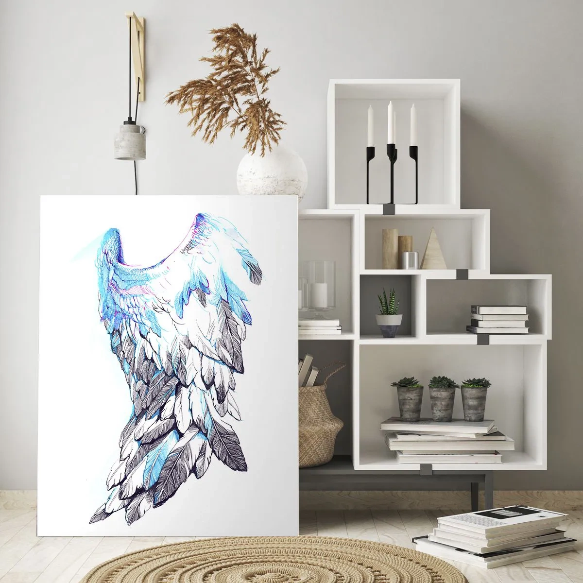 Tablou pe sticlă - Am nevoie de aripi - 70x100 cm