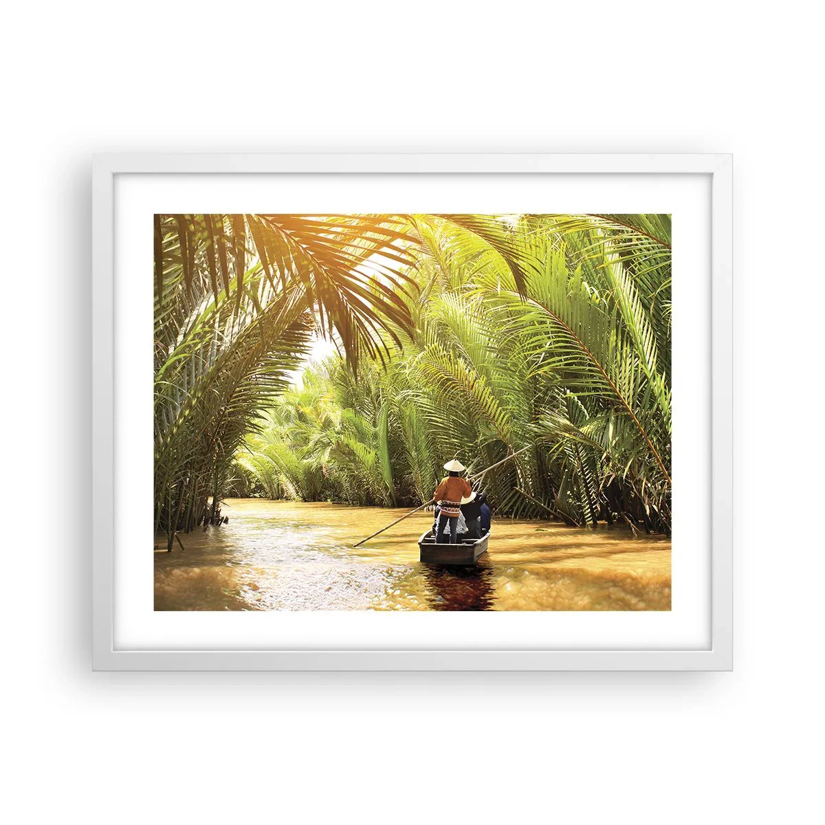 Poster în ramă albă - Prin cheile din palmieri - 50x40 cm