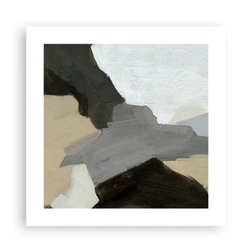 Poster - Abstracție: despărțirile griului - 40x40 cm