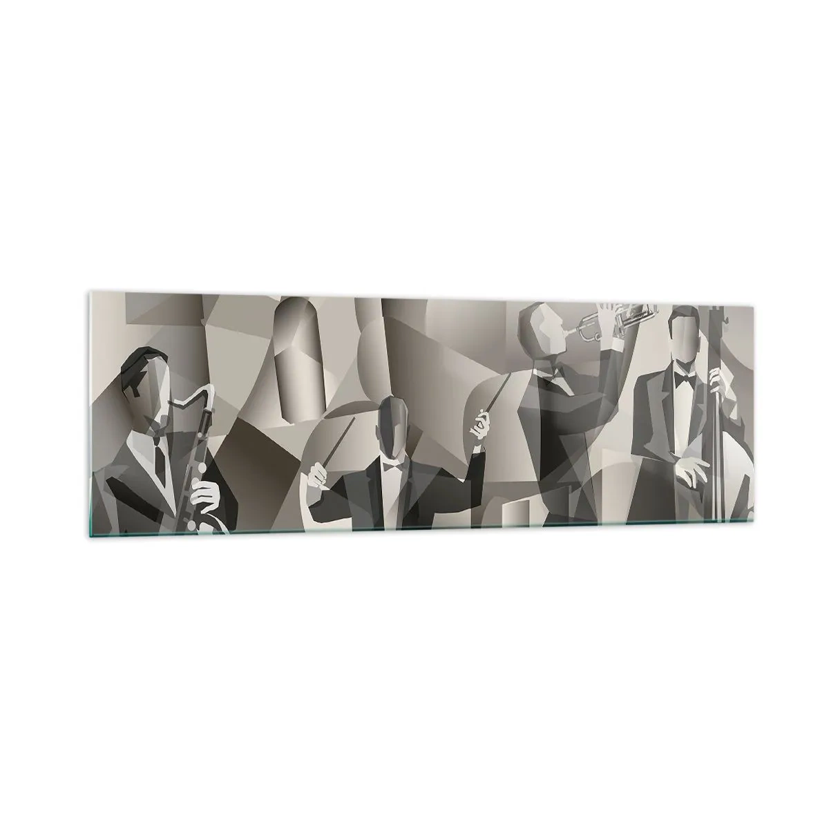 Tablou pe sticlă - În spațiul sunetelor - 160x50 cm