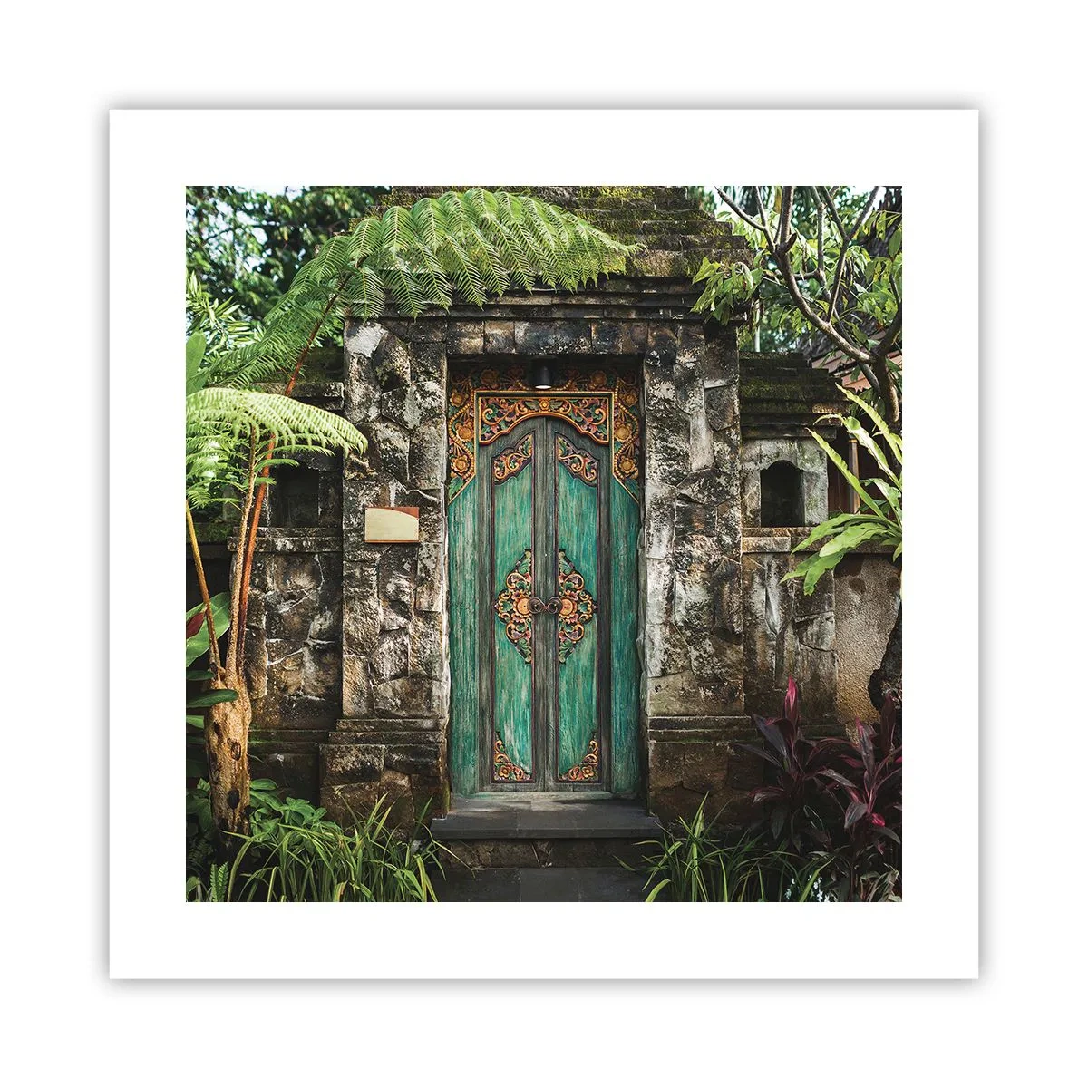 Poster - O ușă către o lume exotică - 40x40 cm