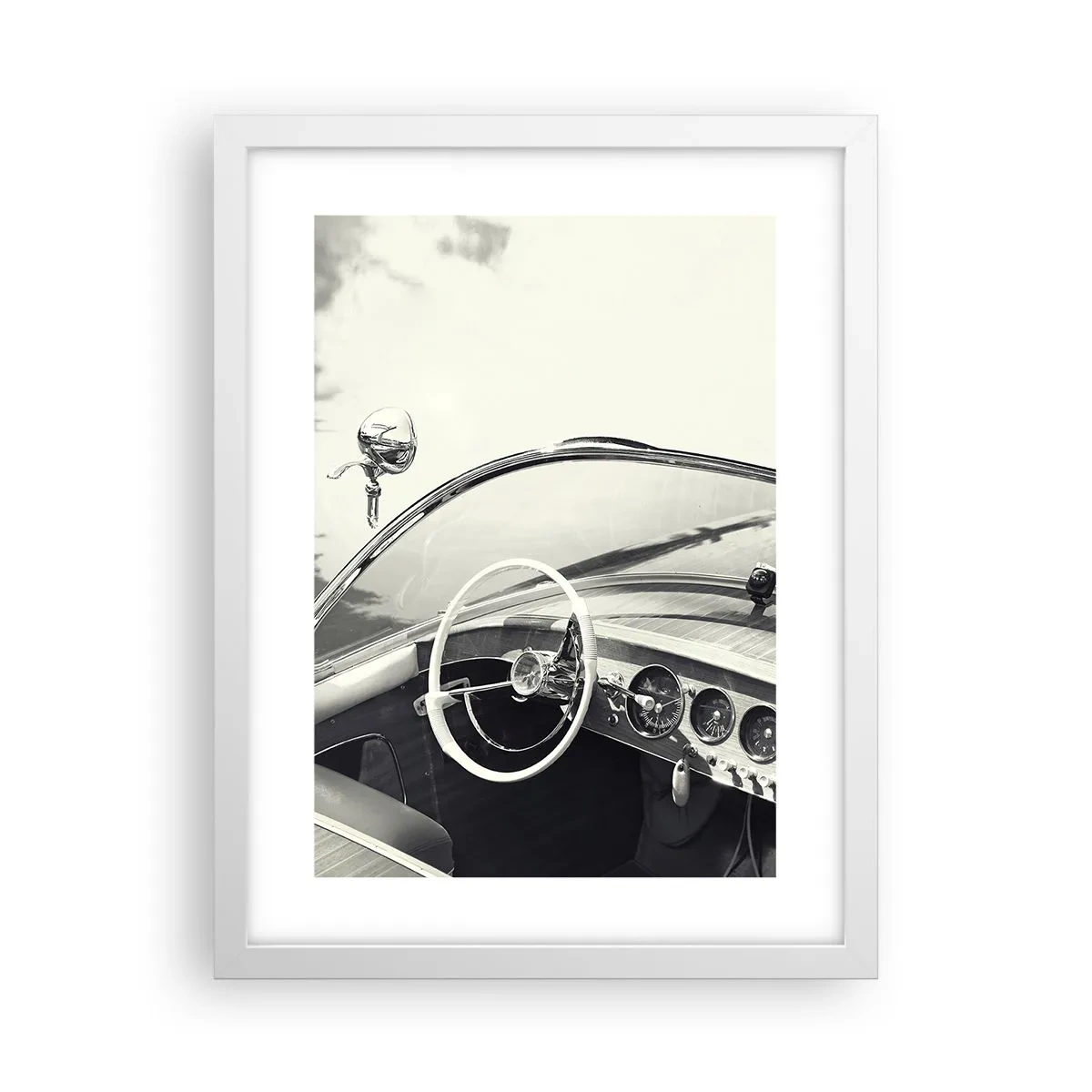 Poster în ramă albă - E timpul pentru cei bogați - 30x40 cm