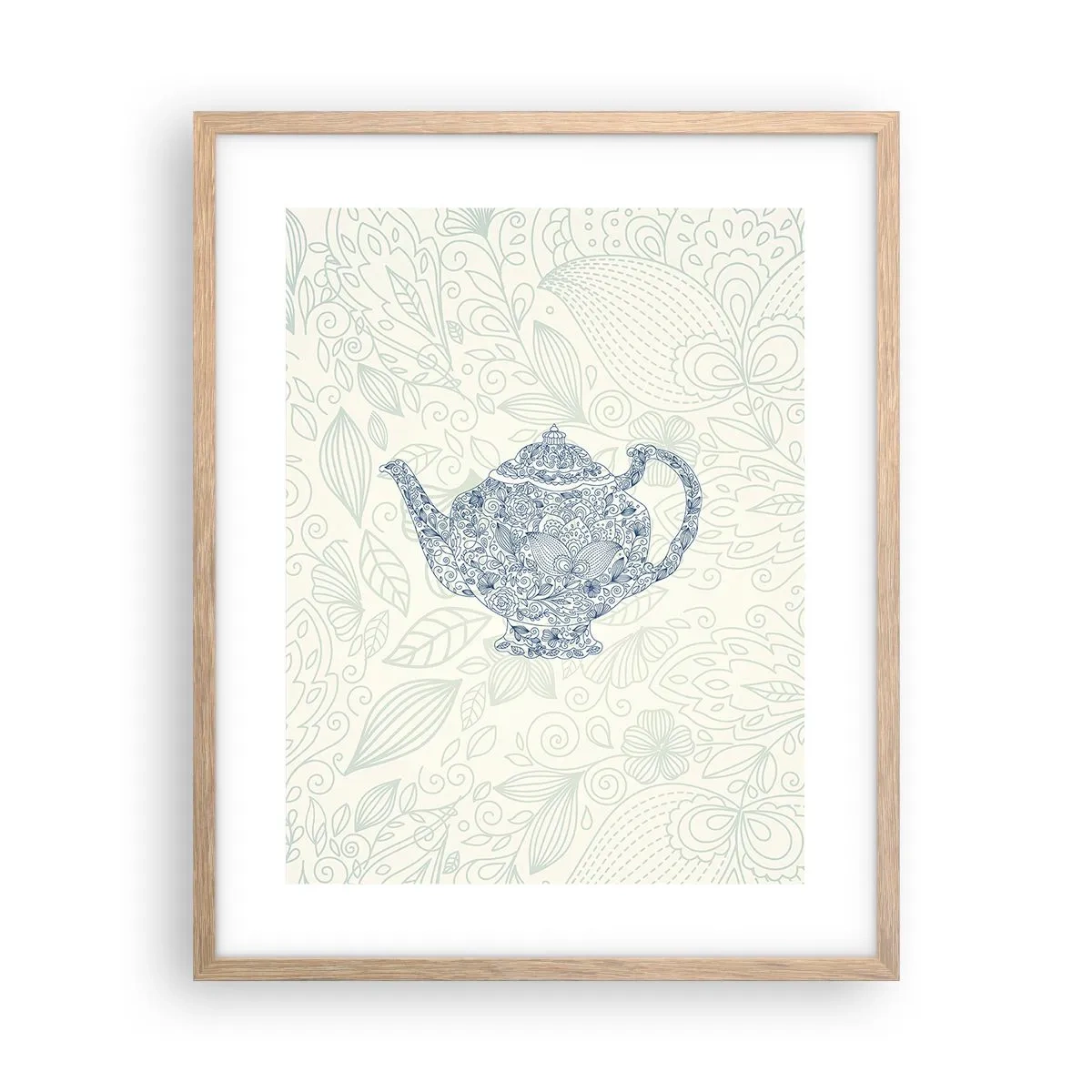 Poster în ramă de stejar deschis - Farmecul ceaiului - 40x50 cm