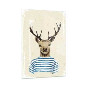 Tablou pe sticlă - Pentru că îmi plac cămășile cu dungi! - 50x70 cm