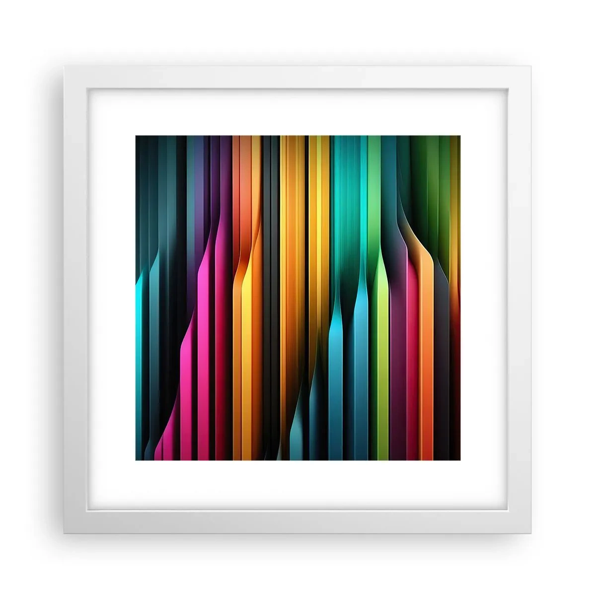 Poster în ramă albă - Orgă de lumină - 30x30 cm