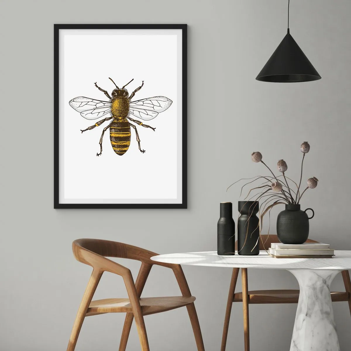 Poster în ramă neagră - Frumoasă și bună - 70x100 cm