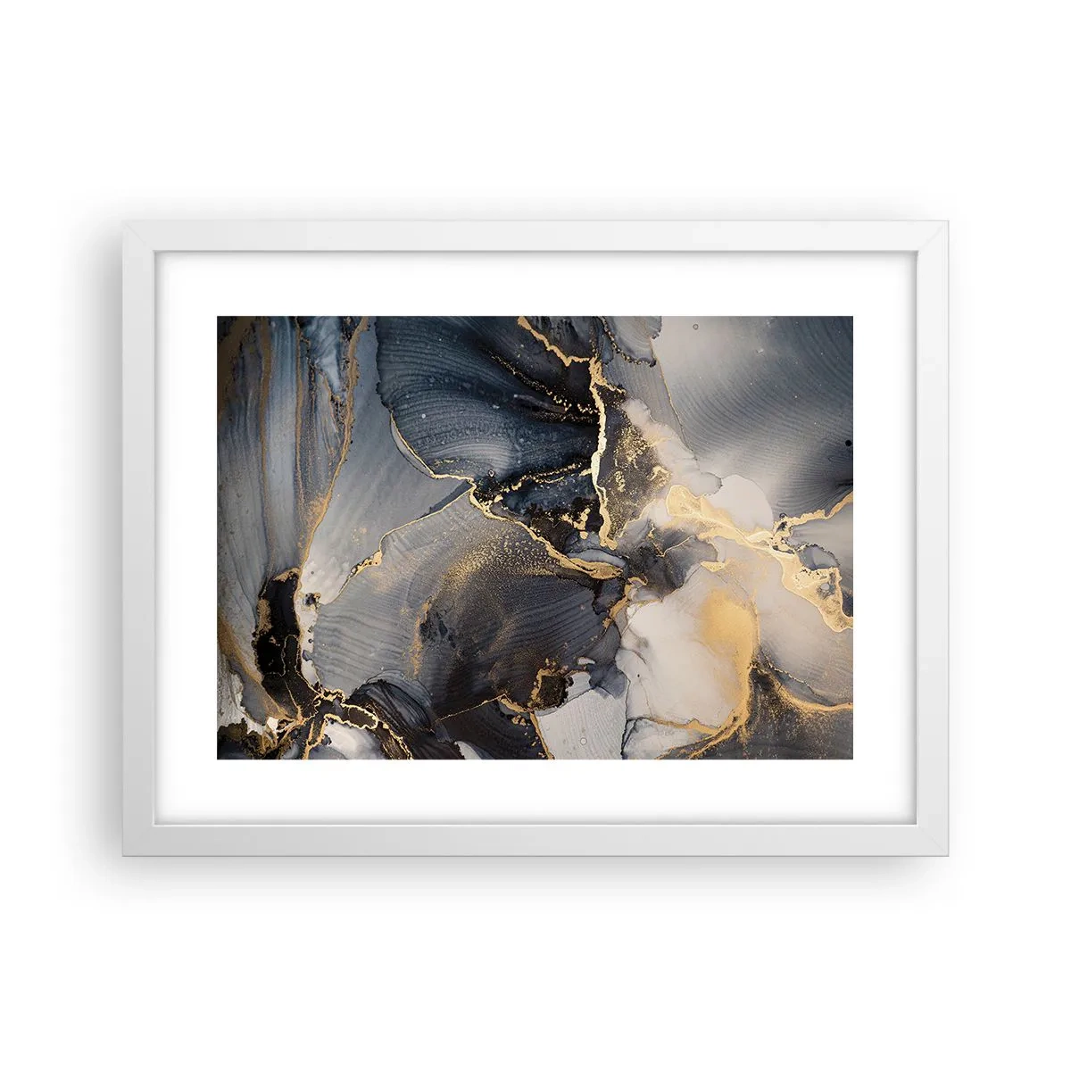 Poster în ramă albă - Viața unei pietre - 40x30 cm
