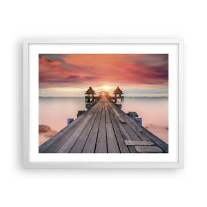Poster în ramă albă - Vestul la est - 50x40 cm