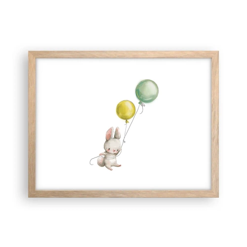 Poster în ramă de stejar deschis - Voi zbura și eu! - 40x30 cm