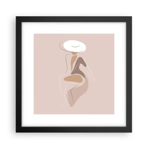 Poster în ramă neagră - O doamnă adevărată - 30x30 cm