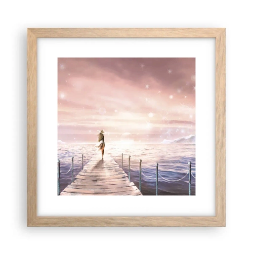 Poster în ramă de stejar deschis - În lumina unui vis - 30x30 cm