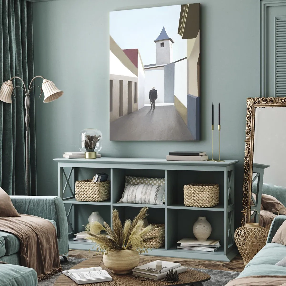 Tablou pe pânză - Plimbare însorită - 55x100 cm