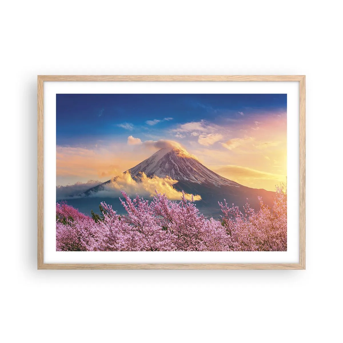 Poster în ramă de stejar deschis - Sfințenia japoneză - 70x50 cm