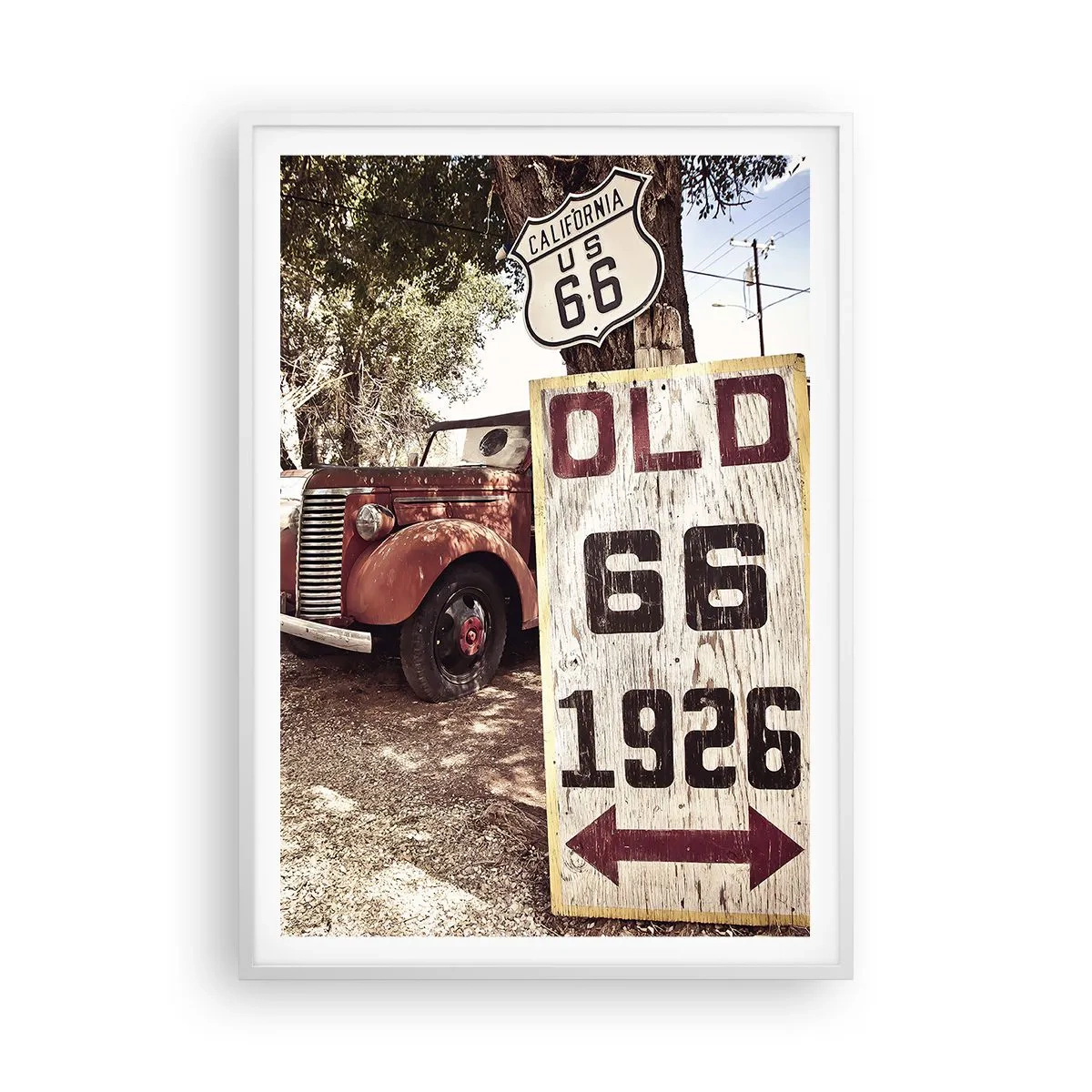 Poster în ramă albă - O legendă provincială americană - 70x100 cm