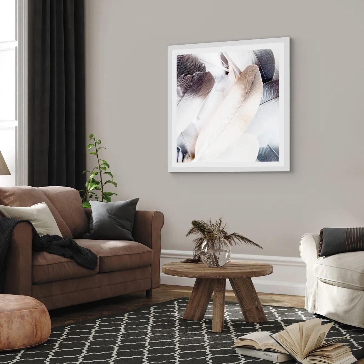 Poster în ramă albă - Aproape angelice - 30x30 cm