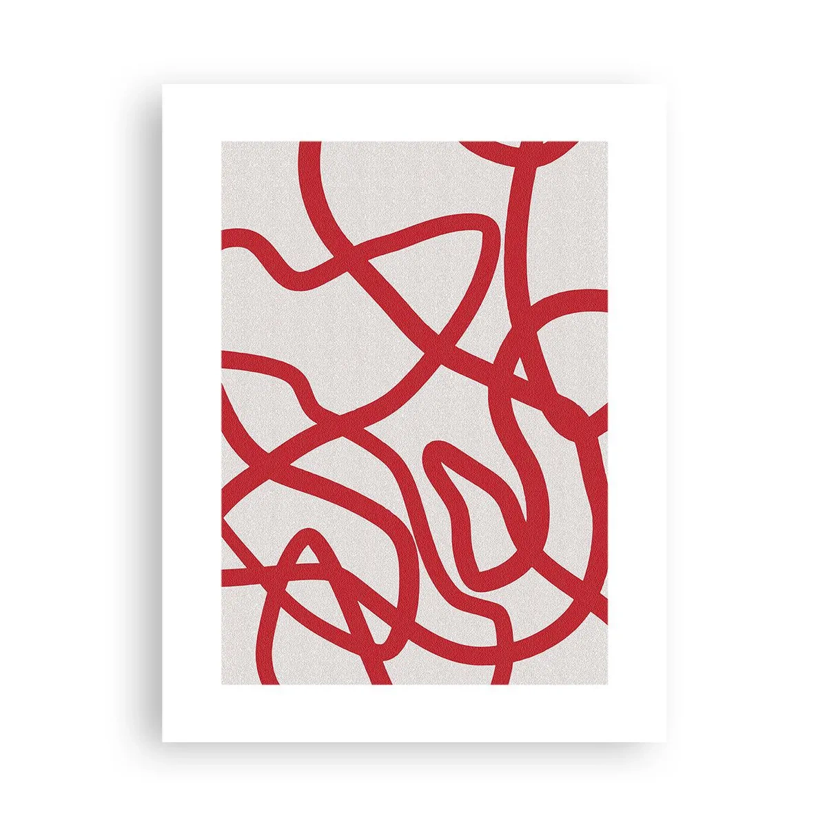 Poster - Roșu pe alb - 30x40 cm