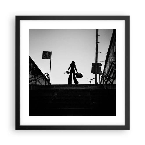 Poster în ramă neagră - Rătăcire urbană - 40x40 cm