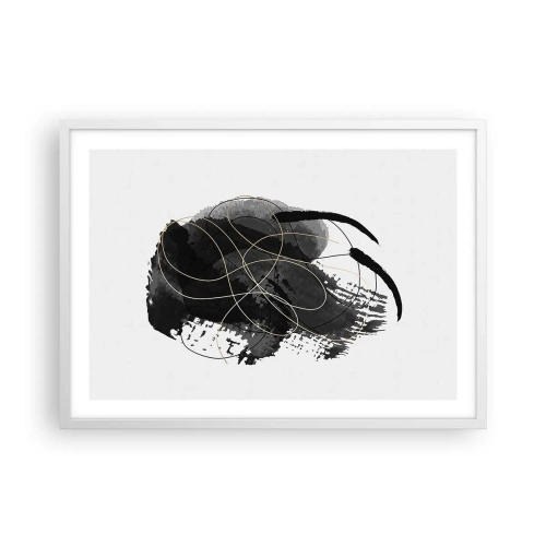 Poster în ramă albă - Provenit din negru - 70x50 cm