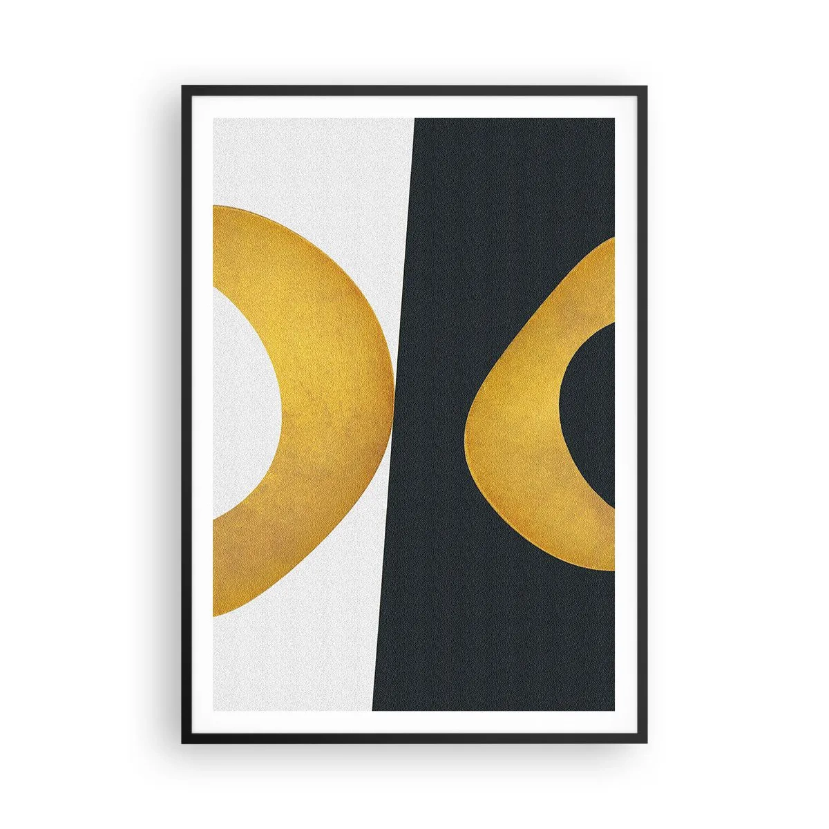 Poster în ramă neagră - În primul rând: aurul - 70x100 cm