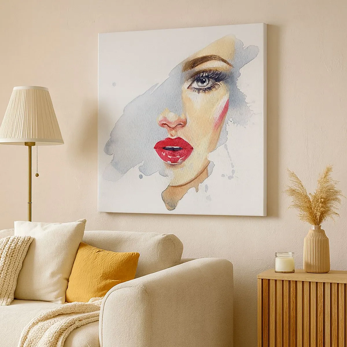 Tablou pe pânză - Reflecție într-o picătură de apă - 30x30 cm