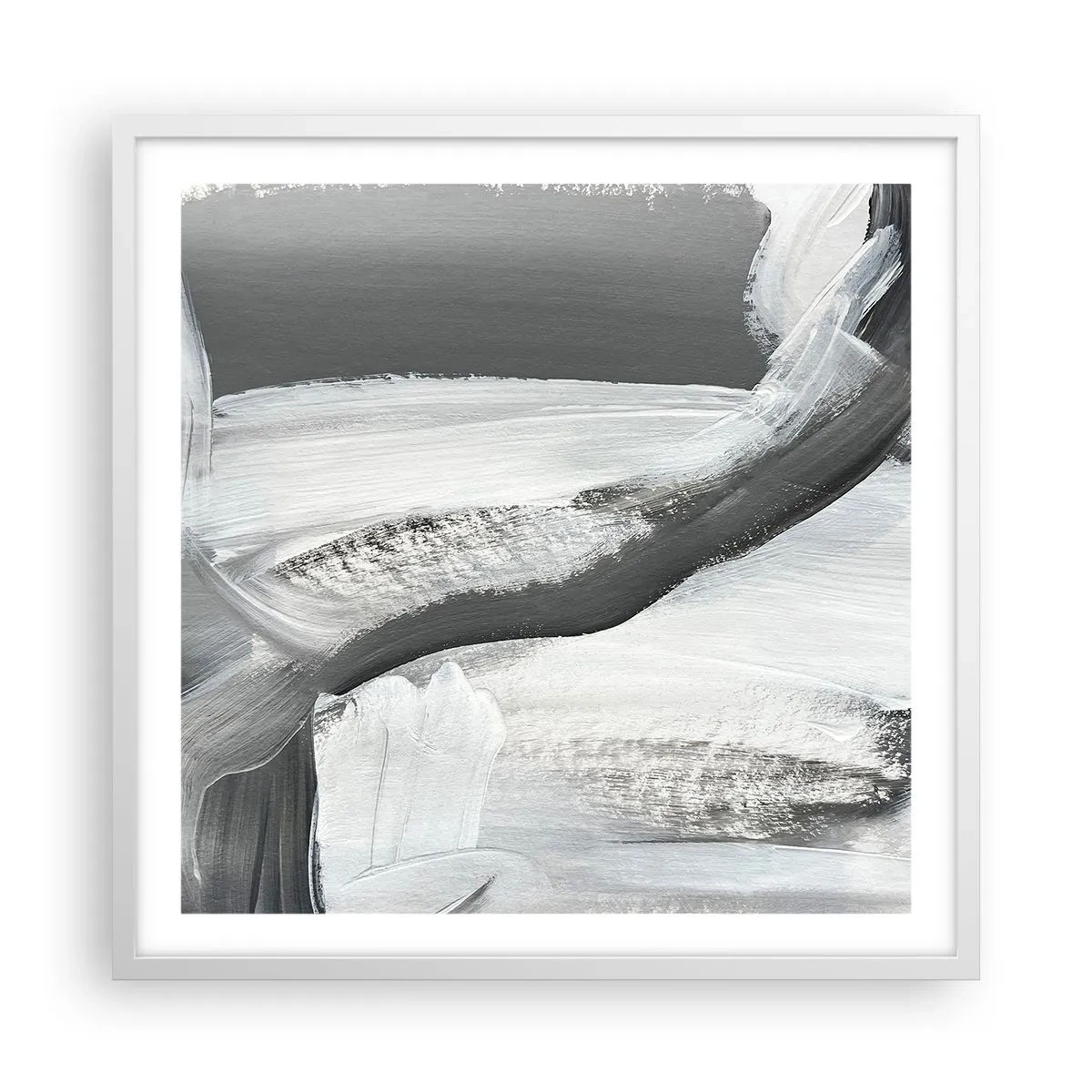 Poster în ramă albă - Cu o mișcare decisivă - 60x60 cm