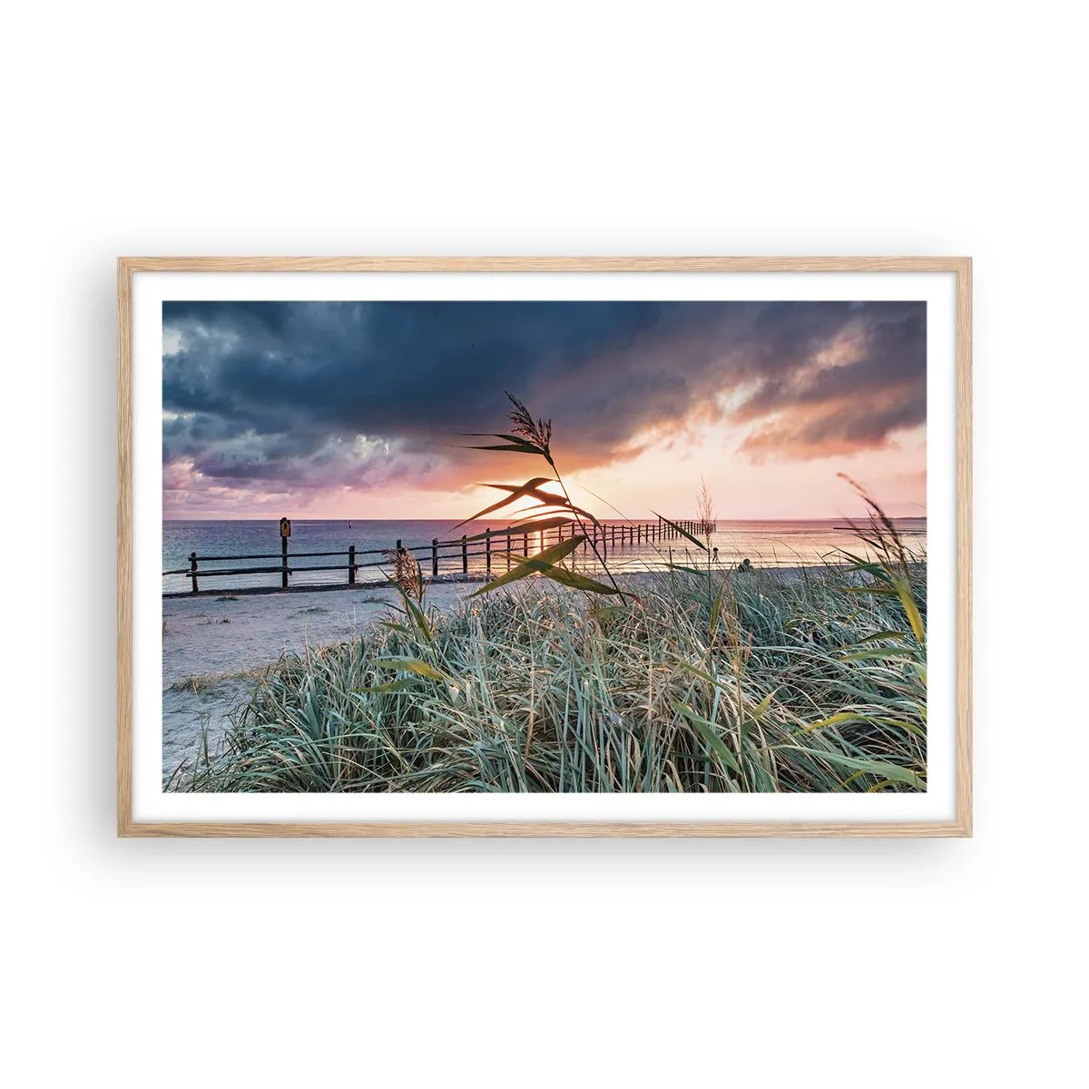 Poster în ramă de stejar deschis - Nu trece cu vântul - 91x61 cm