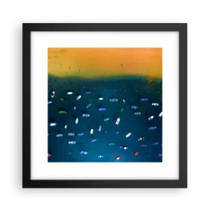 Poster în ramă neagră - Joc de vacanță - 30x30 cm