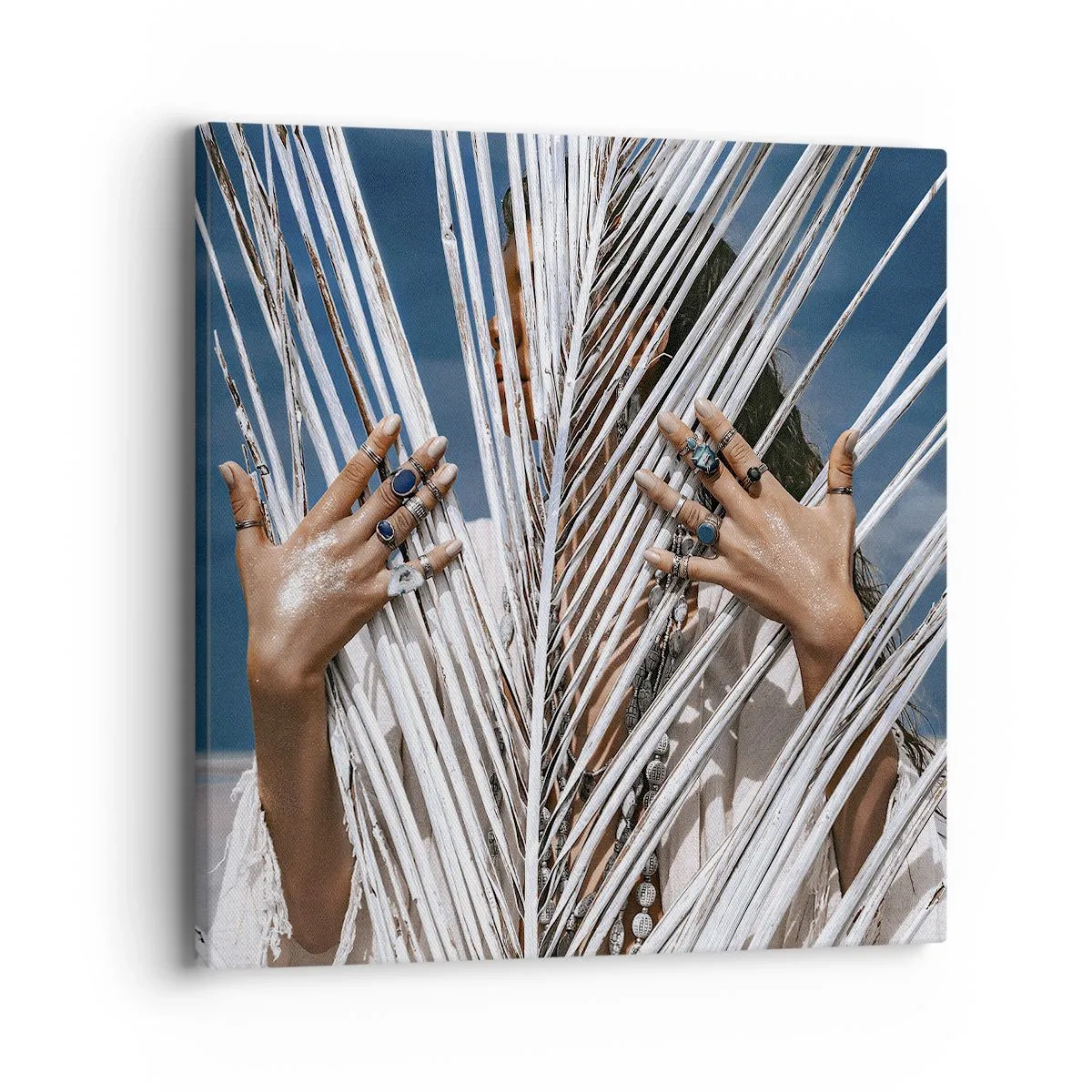 Tablou pe pânză - Prietena șamanului? - 40x40 cm