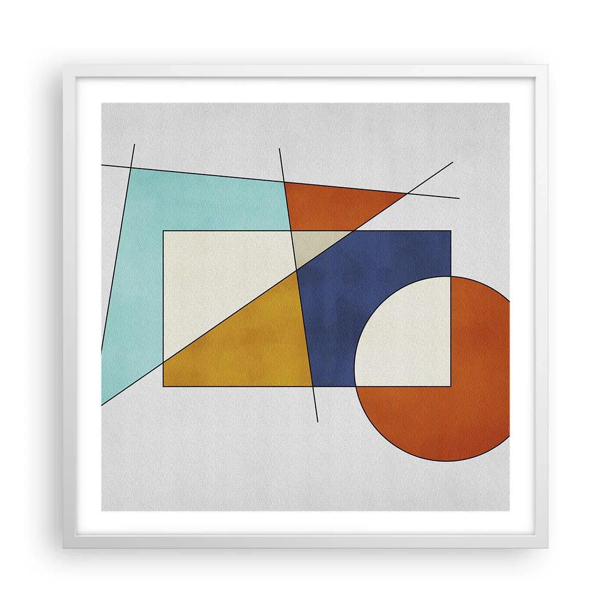 Poster în ramă albă - Abstracție: distracție modernistă - 60x60 cm