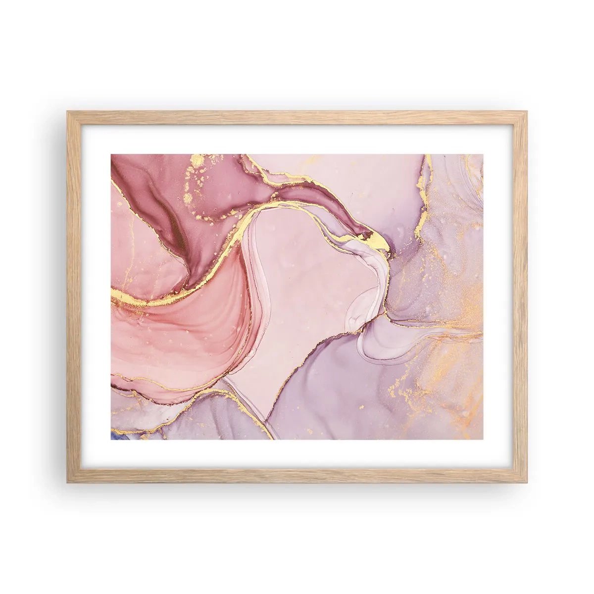 Poster în ramă de stejar deschis - O mângâiere de culoare - 50x40 cm