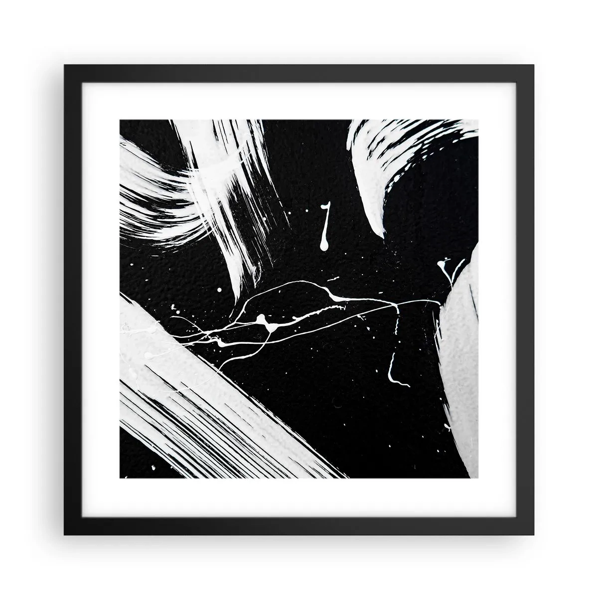 Poster în ramă neagră - Abisul întunericului - 40x40 cm