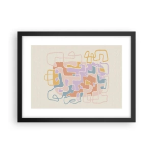 Poster în ramă neagră - Labirintul - o aventură plină de bucurie - 40x30 cm