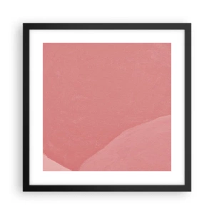 Poster în ramă neagră - Compoziție organică în roz - 40x40 cm