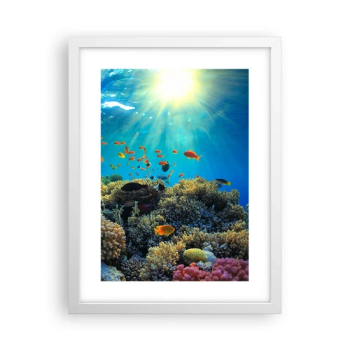 Poster în ramă albă - Comori subacvatice - 30x40 cm