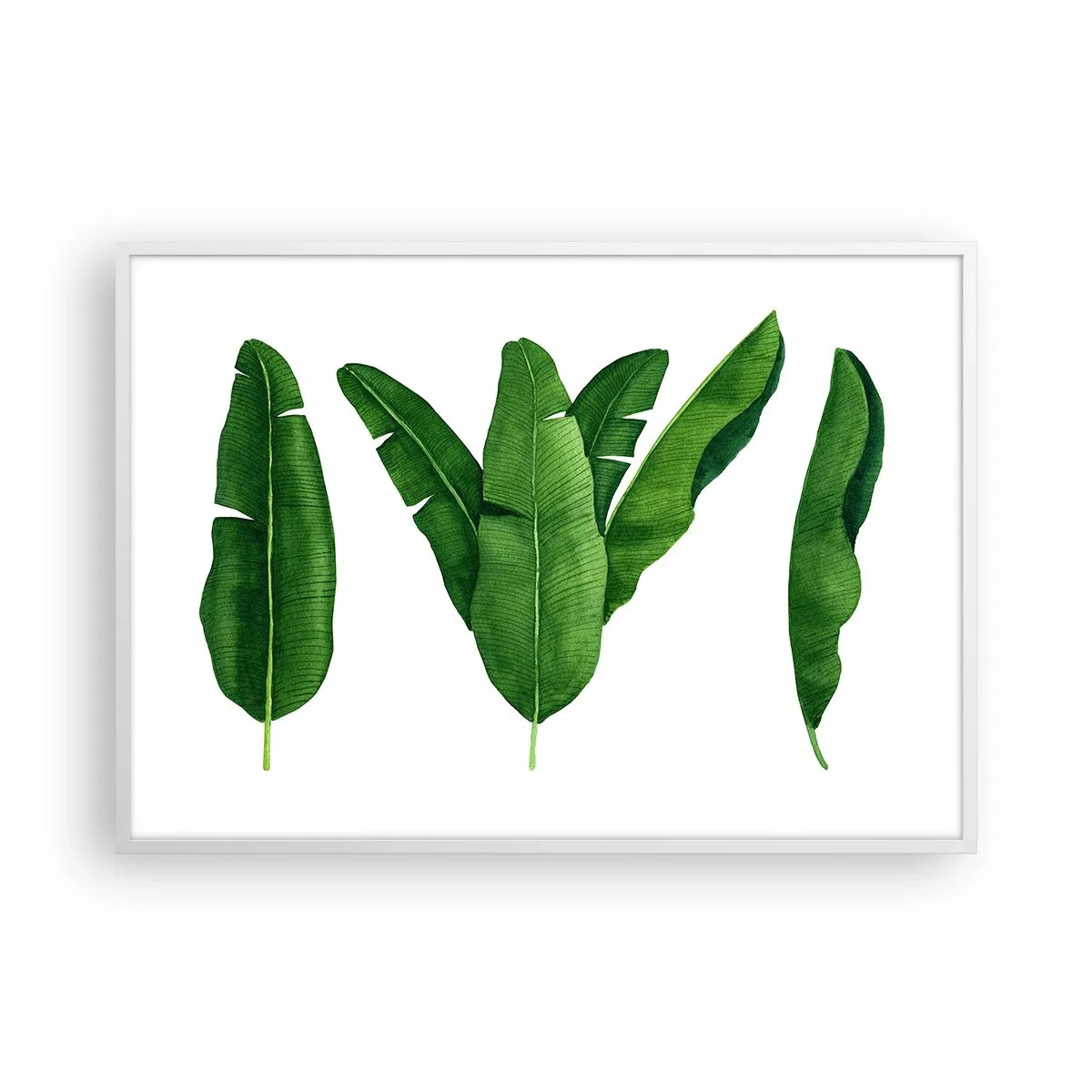 Poster în ramă albă - Simetrie verde - 100x70 cm