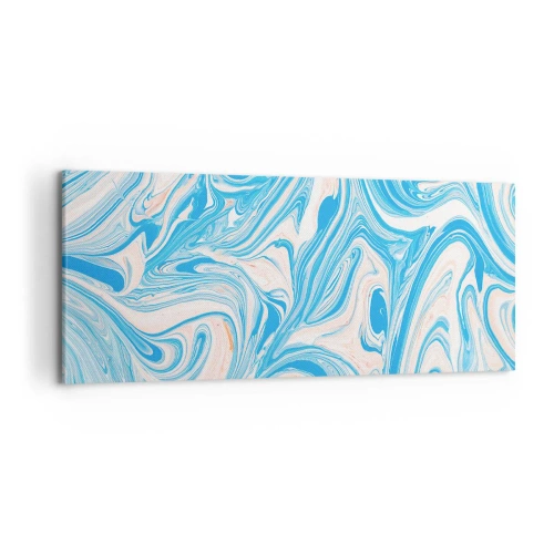 Tablou pe pânză - Splash în turcoaz - 120x50 cm