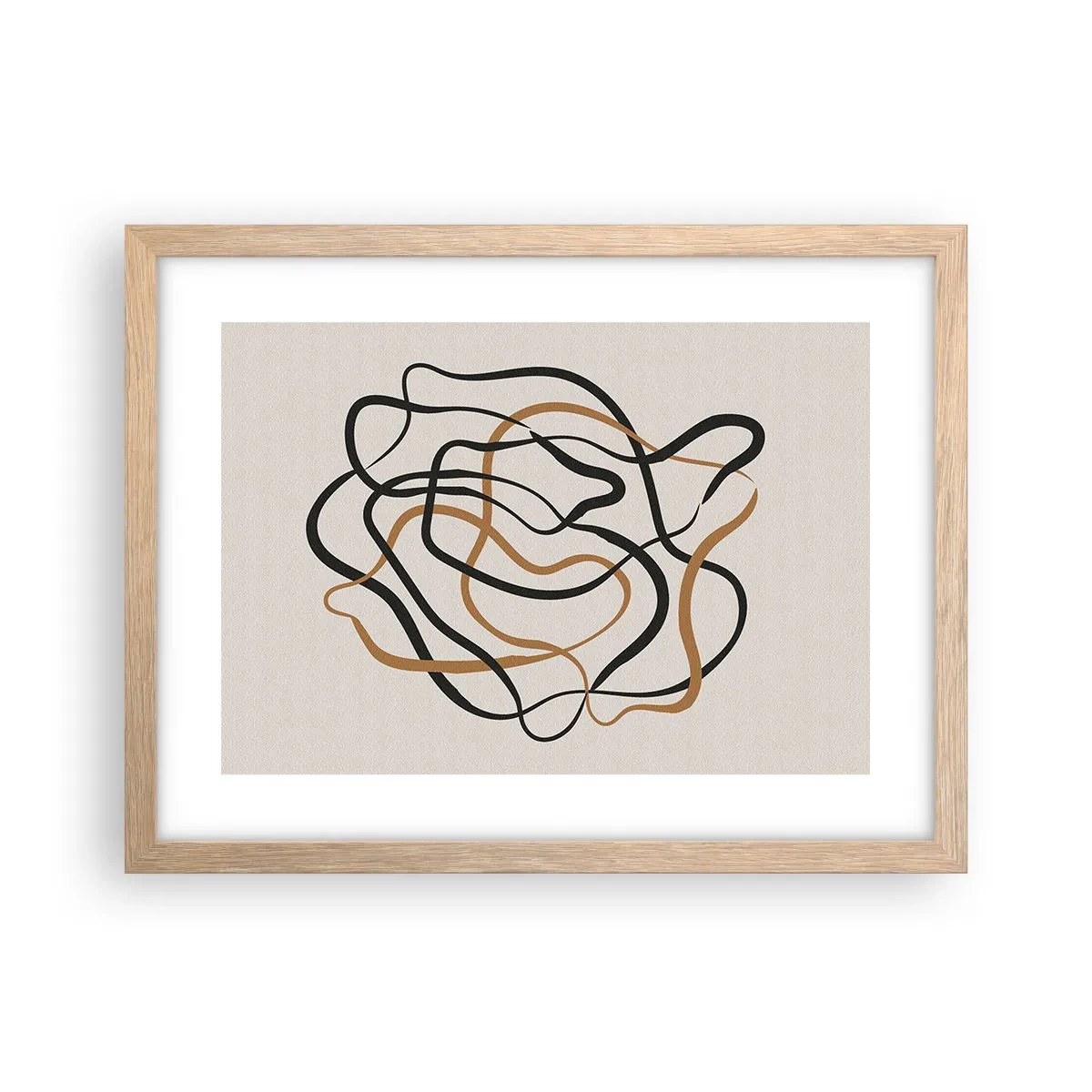 Poster în ramă de stejar deschis - Totul s-a încurcat - 40x30 cm