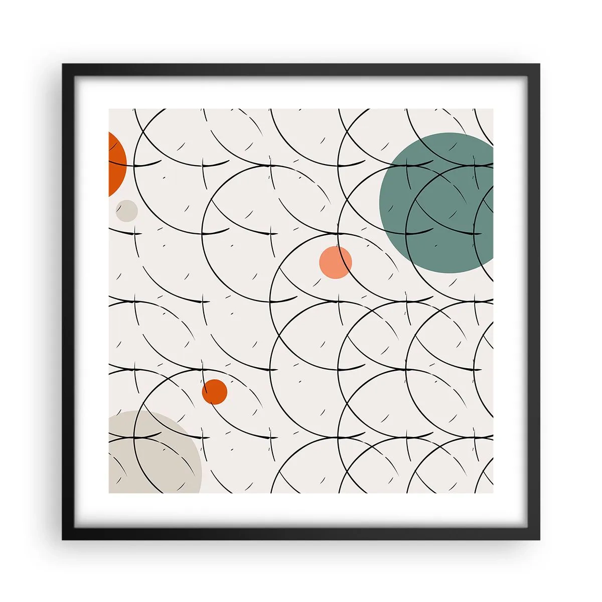 Poster în ramă neagră - În spiritul pop-art - 50x50 cm