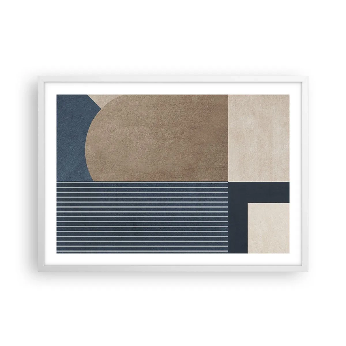 Poster în ramă albă - Compoziție de simplitate și rotunjime - 70x50 cm