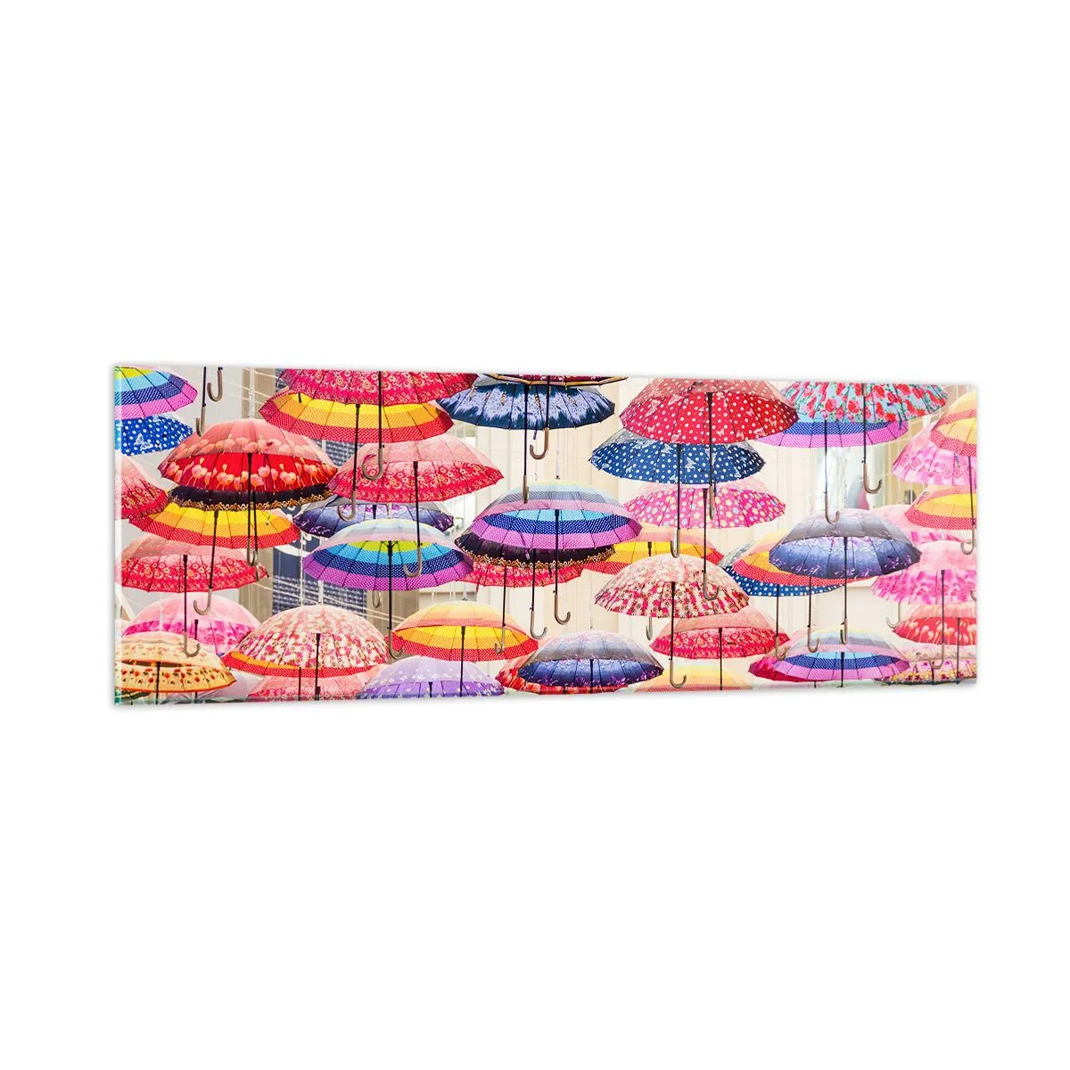 Tablou pe sticlă - Pajiște urbană - 90x30 cm