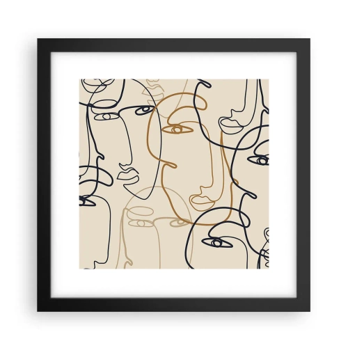 Poster în ramă neagră - Portret multiplicat - 30x30 cm