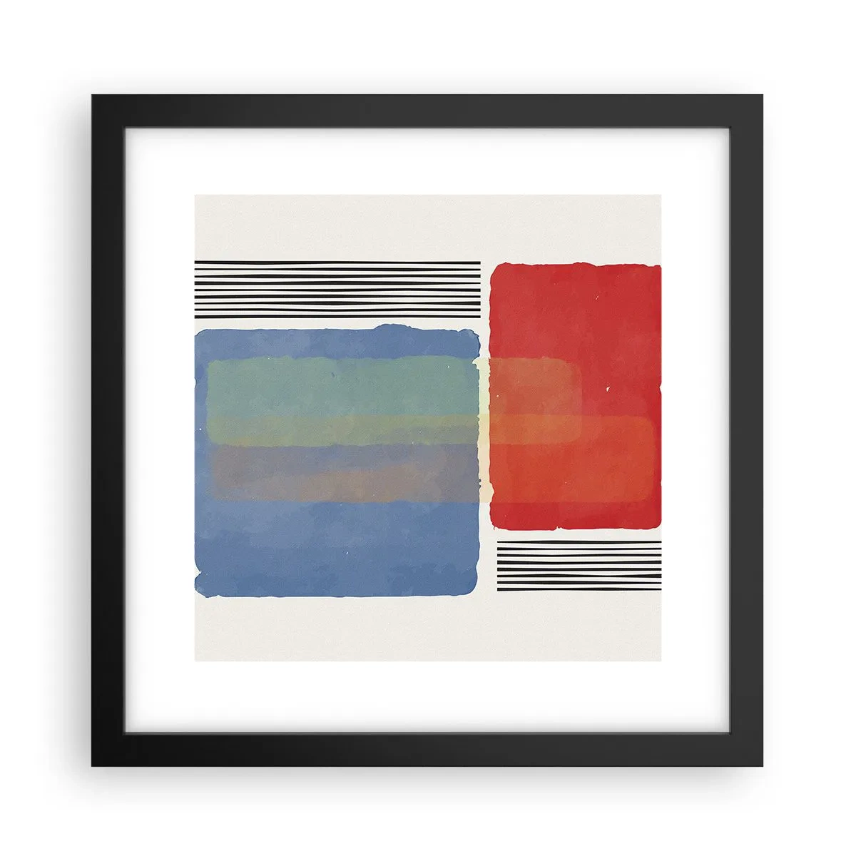 Poster în ramă neagră - Spiritul și litera geometriei - 30x30 cm