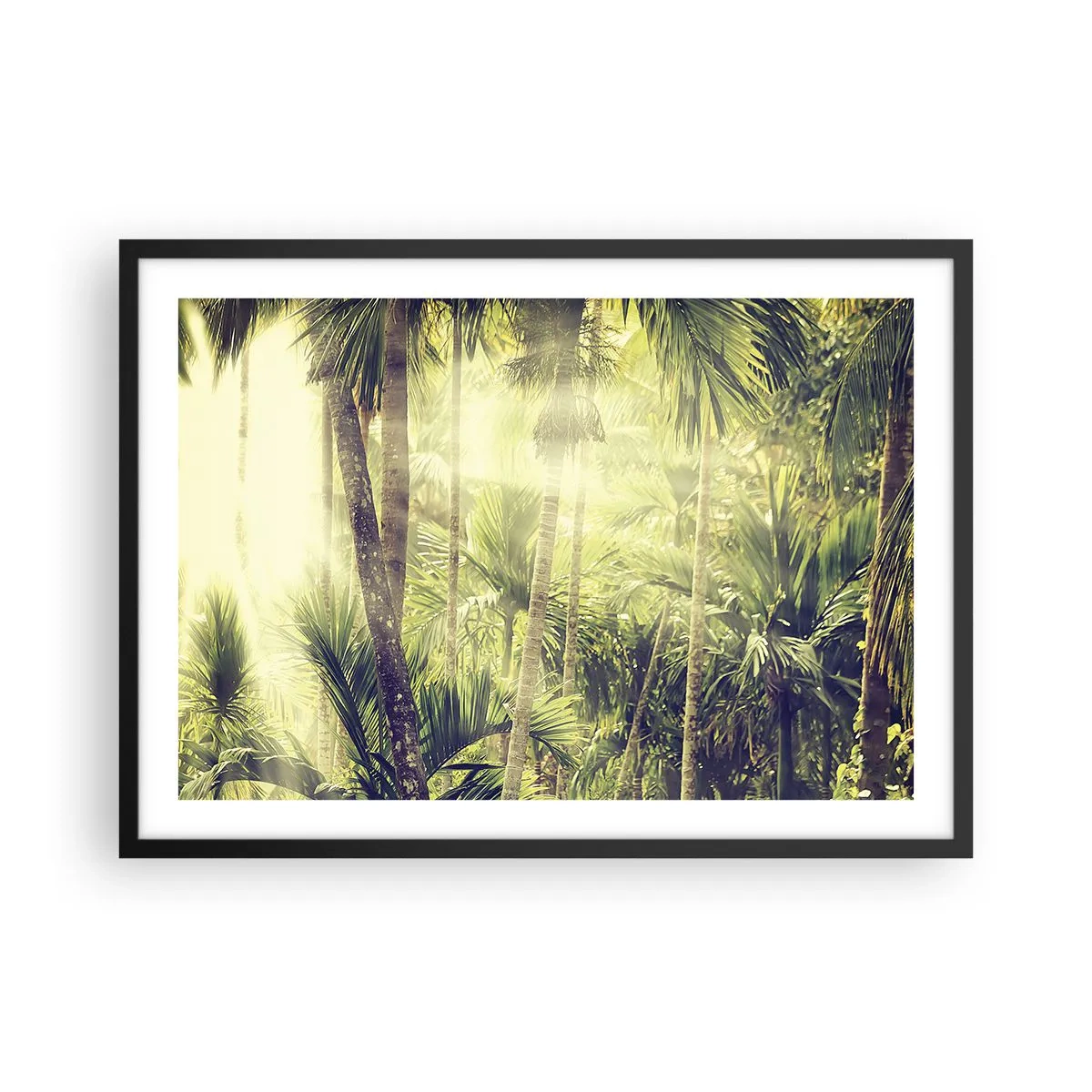Poster în ramă neagră - Ardoare verde - 70x50 cm