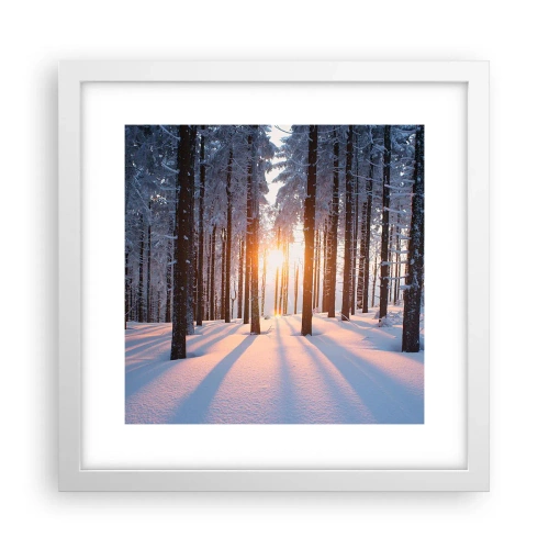 Poster în ramă albă - În mod clar în alb și negru - 30x30 cm