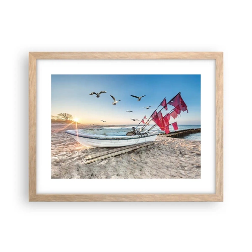 Poster în ramă de stejar deschis - O odihnă binemeritată - 40x30 cm