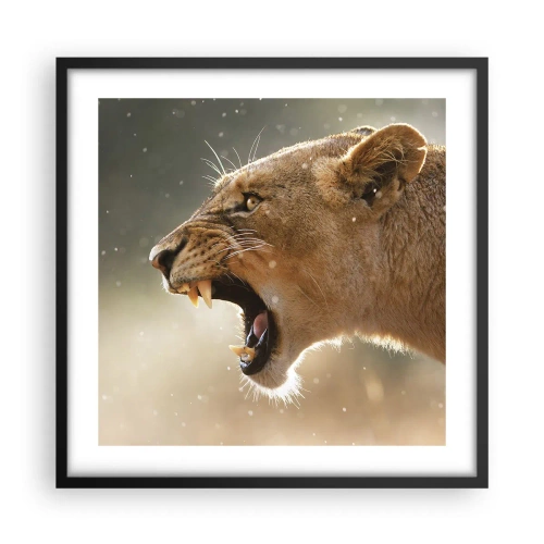 Poster în ramă neagră - Încearcă să nu asculți - 50x50 cm